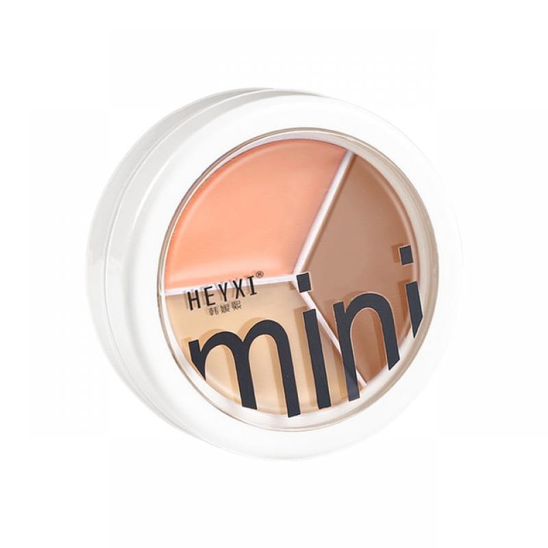 Moisturizing Contour Concealer Palette with Brush 3 Colors Full Coverage Acne Spot Dark Circles Concealer Cream Makeup Cosmetics