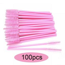 50/100/300/500pcs Eyebrow Eyelash Brushes Eyelash Spoolies Mascara Wands Disposable Applicator For Eyelash Extension Makeup Tool