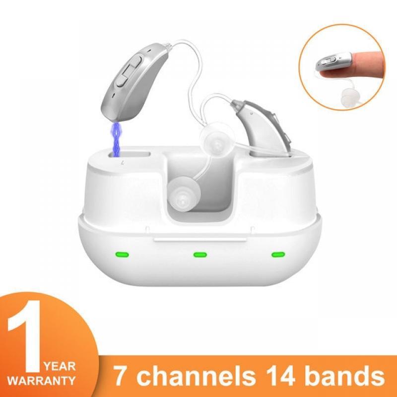 New Rechargeable Hearing Aid Digital Hearing Aids For Deafness Invisible Sound Amplifier Elderly Smart Noise Reduction audifonos