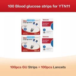 Sinocare YTN11 Blood Pressure Monitor Blood Glucose Meter Uric Acid Tester 3in1 (Meter Or Only Strips)