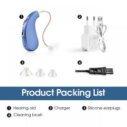 MoreHope Hearing Aids, Digital Rechargeable Hearing Amplifier For Seniors,Mini Hear Aid,Audifonos For The Deaf Ear Hearing