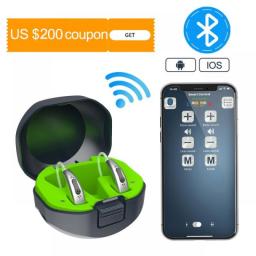20 Channel Rechargeable Hearing Aid BTE Hearing Aids Adjustable Tone Sound Amplifier Portable Deaf Elderly Digital Hearing Aid