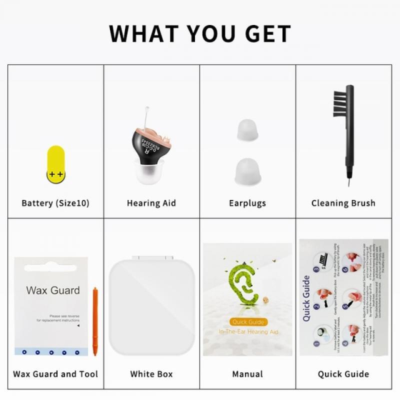 T12 Hearing Aids Audifonos for Deafness/Elderly Adjustable Micro Wireless Mini Size Invisible Hearing Aid Ear Sound Amplifier