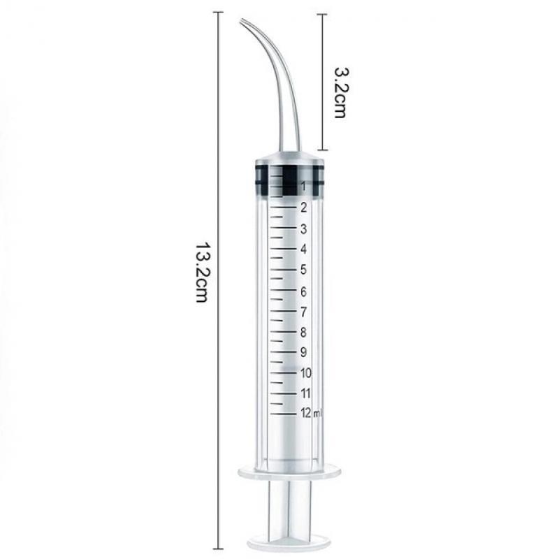 12ML Ear Cleaner Washer Syringer Elbow Rubber Tube Earwax Cleaning Removal Tool Ear Cleaner Wax Removal Ear Cleaner Health Care