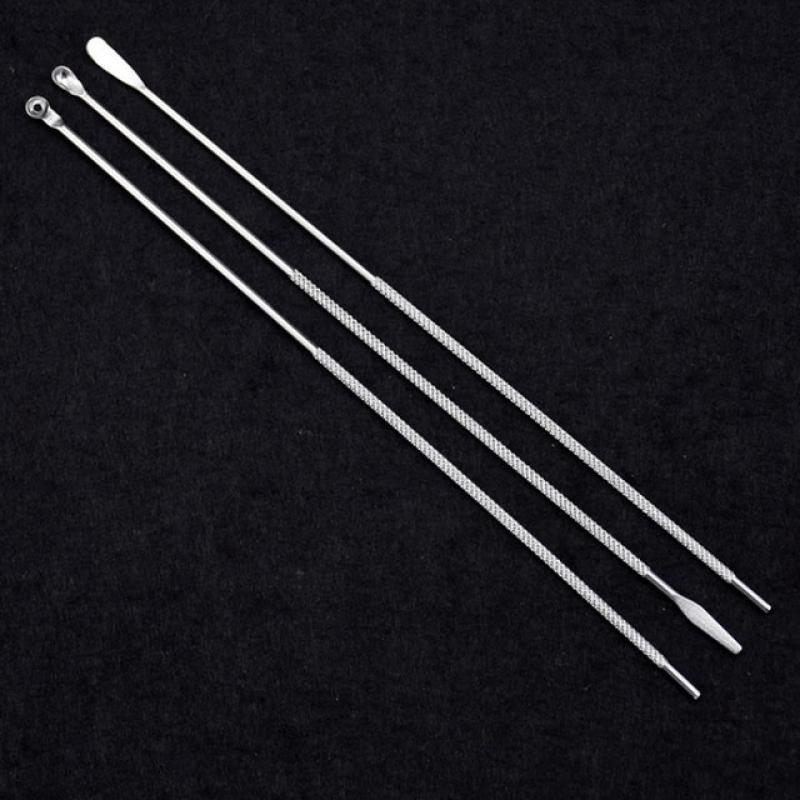 3Pcs/set Stainless Steel Earpick Ear Wax Pickers Ear Clean Adult Anti-slip Ear Pick Spoon Cleaning Care Ear Tools