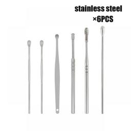 6/7PCS Ear Cleaner ABS Ear Care Spoon Tool Soft Spiral For Ears Earwax Picker Cleaning Ear Wax Removal Tool Earpick Remover