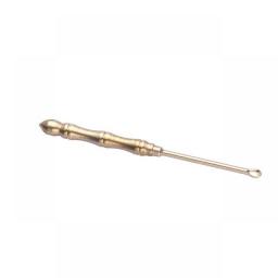 1Pc Handmade Brass Earpick Portable Ear Pick Bamboo Shape Cleaner Ear Cleaning Tool With/no Artifact Vintage Keychain Pendant
