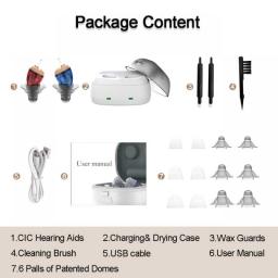 2023 Best Hearing Aids Rechargeable Invisible For Deafness Elderly Adjustable Micro Wireless Digital Hearing Aid Sound Amplifier