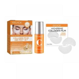 Under Eye Collagen Mask Eye Patches & Spray Improve Dark Circles And Puffiness Moisturizing Collagen Under Eye Pad And Mist Set