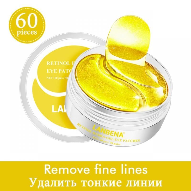 LANBENA Collagen Eye Mask Eye Patch Skin Care Moisturizing Hyaluronic Acid Gel Retinol VC Anti Aging Remove Dark Circles Eye Bag