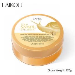 50pcs Gold Snail Eye Mask Eye Patch Remove Dark Circle Eye Bags Finelines Moisturizing Firming Eye Mask Beauty Health Skin Care