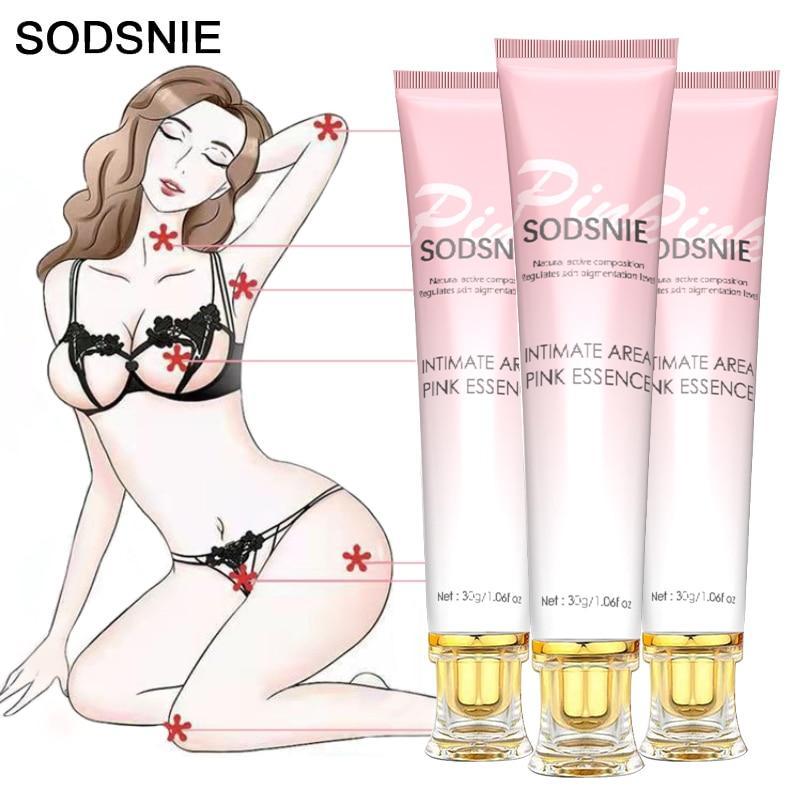 Intimate Area Pink Essence Whitening Moisturizing Lightening Pigmentation Dull Nourishing Repair Private Parts Care 30g*3PCS