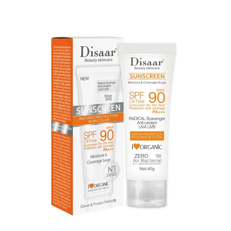 SPF 90 PA+++ Facial Body Sunscreen Whitening Sun Cream Oil-Control Moisturizing Waterproof Lightweight 40g Plant Extract