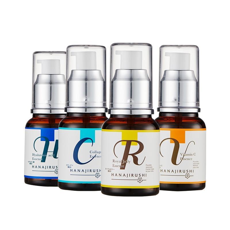 HANAJIRUSHI Serum Series Skin Care Set Essence Set Serum Facial Set Collagen  Royal Jelly  Hyaluronic Acid  Vitamin C  55ml*4pcs