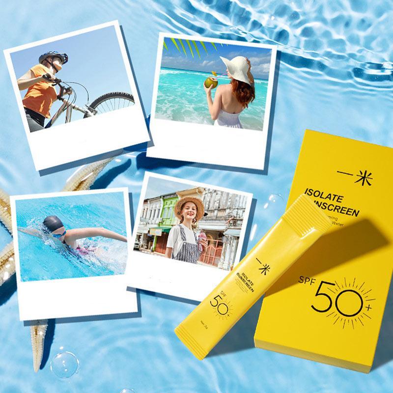 Isolate Sunscreen SPF50 Sunblock UV Protection Waterproof Refreshing Sunscreen Lotion portable Body Cream Skin Care Single