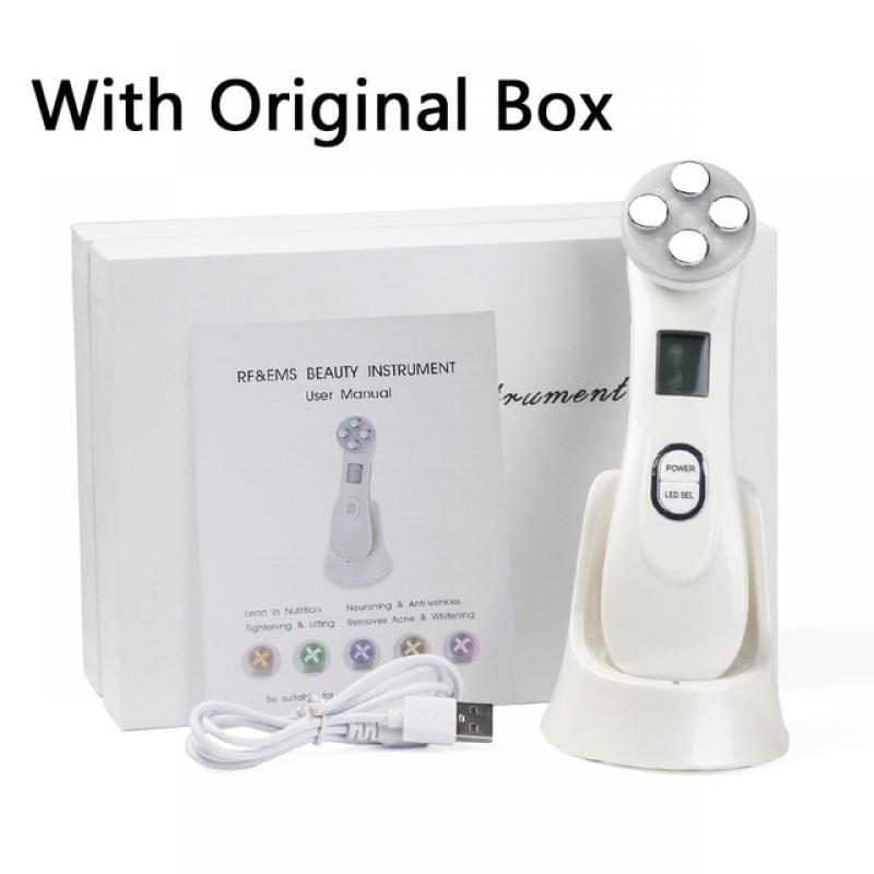 RF Radio Frequency Face Lifting Machine EMS Micro-current Facial Skin Firm Massager LED Photon Rejuvenation Beauty Device