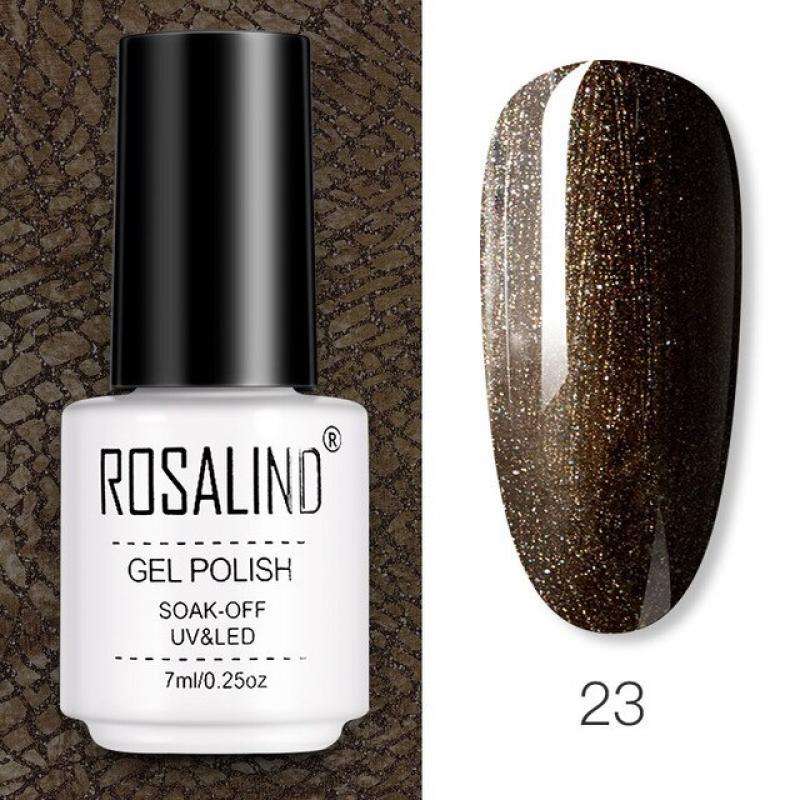 ROSALIND Nail Gel Polish Hybrid Varnish Semi Permanent Acrylic Nail Art Soak Off Top Base Coat Pure Color UV Gel Nail Polish New