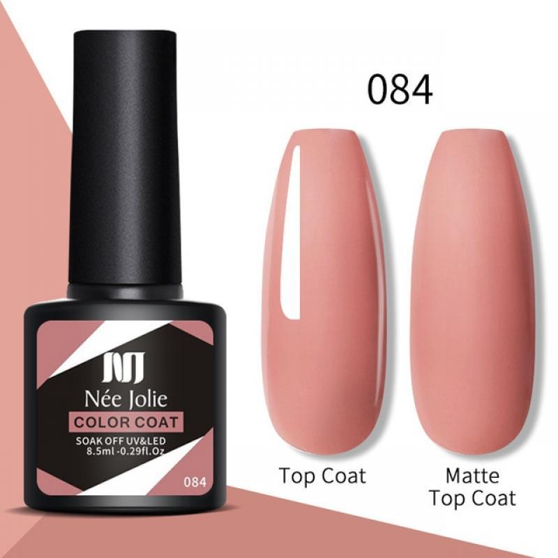 Nee Jolie 8.5ml Jelly Glitter Nail Polish Rubber Base Sequins Gel 100 Color Soak Off UV LED Self-leveling Gel Varnish Manicure