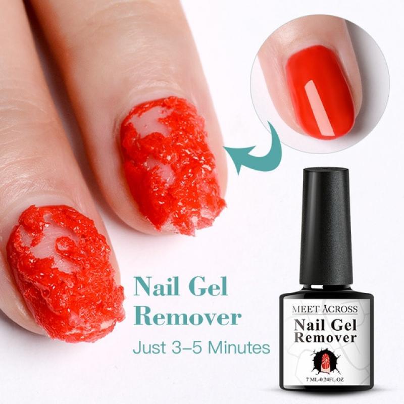 MEET ACROSS 7ml Gel Nail Polish Spring 140 Colors For Fall Decoration Semi Permanent Matte Top Coat Nail Art UV Gel Varnish