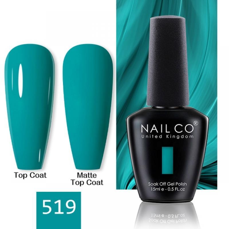 Nail Co 15ml Glass Bottle Color Gel Nail Polish Soak Off UV LED Gel Varnishes Semi-permanent Manicure Hybrid Gels For Nails Art