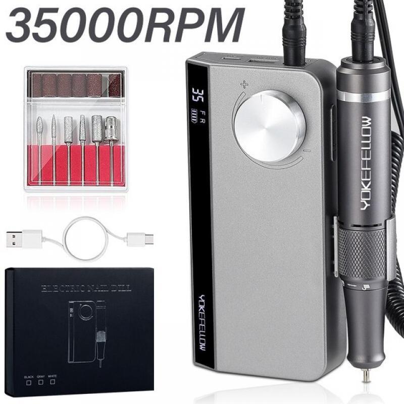 35000RPM Professional Electric Nail Drill Manicure Machine With Pause Mode Electric Nail File Nail Sander For Acrylic Gel Nails