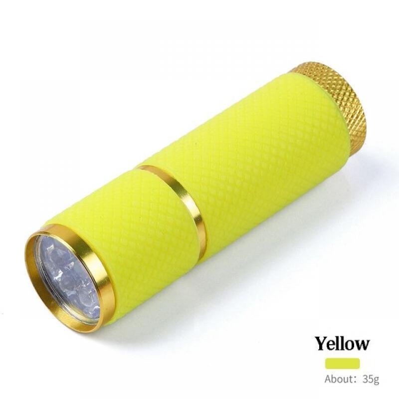 Mini 9 LED Flashlight Nail Dryer UV Light Lamp For Gel Polish Manicure Nail Art Tools Hand Held Fast Drying Machine Portable