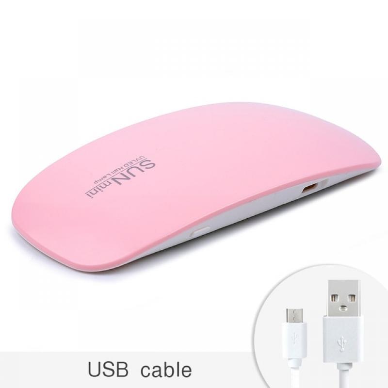 6W Mini Nail Dryer Machine Portable 6 LED UV Manicure Lamp Home Use Nail Lamp For Drying Polish Varnish With USB Cable