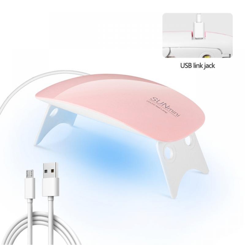 LINMANDA Foldable 6 Uv Nail Lamp 6 Pcs Leds Gel Nail Polish Dryer Lamp Portable Home Manicure for Gel Based Manicur With USB