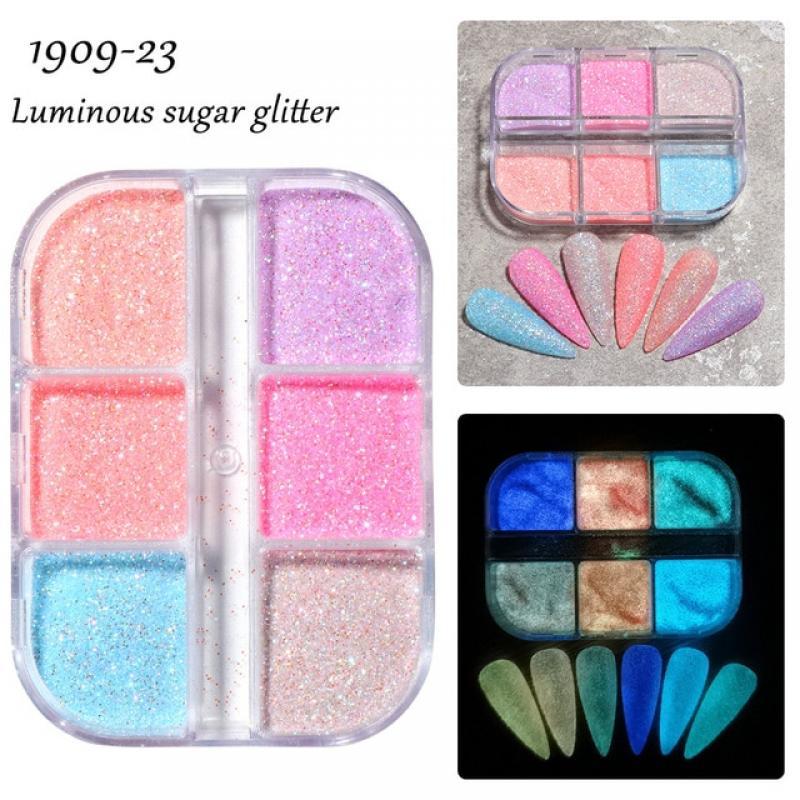Neon Powder Nail Glitter Fluorescent Pigment Pink Yellow Nail Art Dipping Dust DIY Gel Polish Drawing Manicure Decoration SAYE