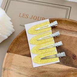 4pcs No Bend Seamless Hair Clips Side Bangs Fix Fringe Barrette Makeup Washing Face Accessories Women Girls Styling Hair Pins