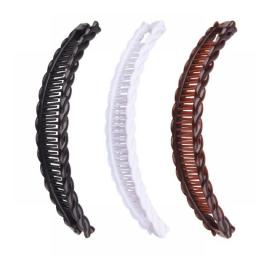 Solid Color Vintage Banana Hair Clip For Women Girls Wave Comb Hairpin Braide Hair Style Tool Fashion Practical Hair Accessories