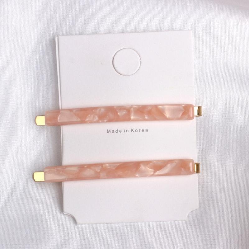 2pcs/Set Fashion Women Acetate Metal Hair Pin Clip Leopard Hair Clip Geometric Hairpins Hairgrips For Women Hair Accessories