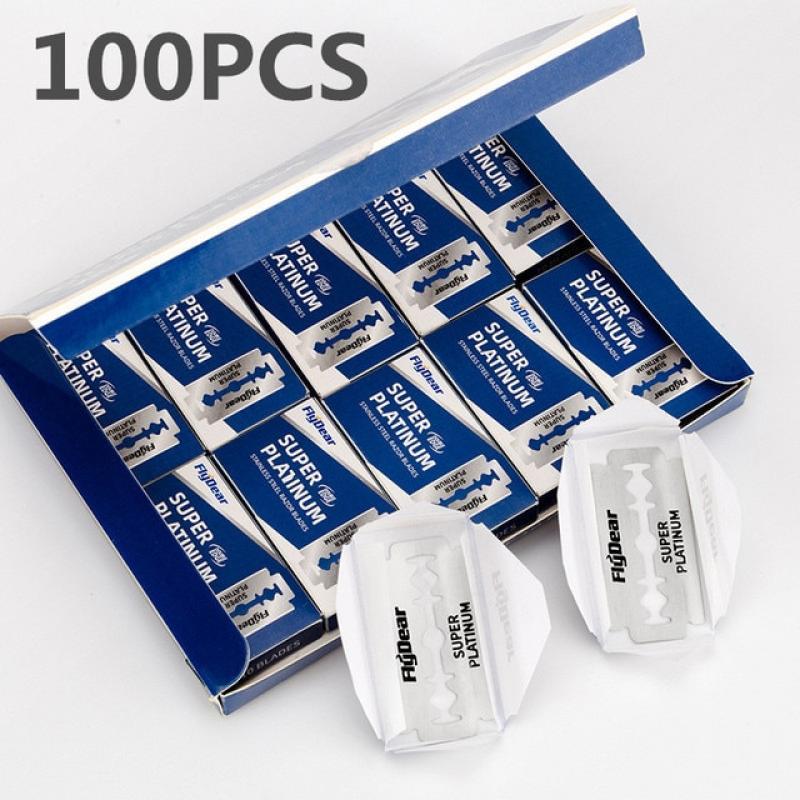 30/50/100pcs Double Edge Razor Blades Men'S Razor Blades Shaving Stainless Steel Shaving Blades Manual Razor Blade Shaving Tool