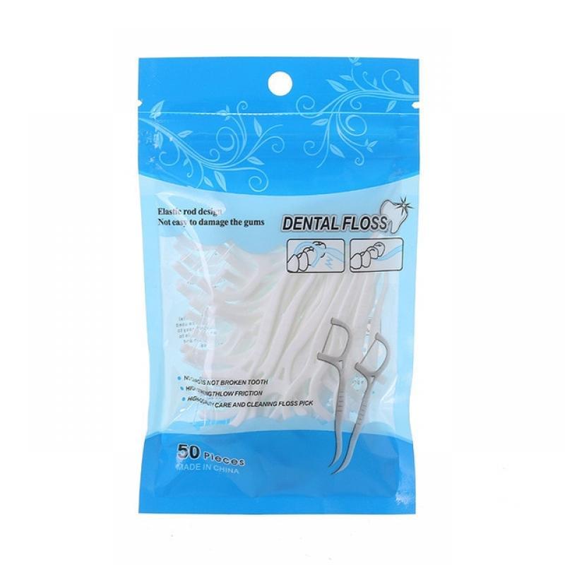 50/100Pcs Dental Floss Flosser Picks Toothpicks Teeth Stick Tooth Cleaning Interdental Brush Dental Floss Pick Oral Hygiene Care