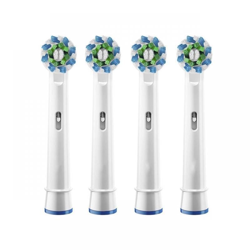 Dual Clean Replacement Brush Heads For Oral B D12 D16 D100 Cross Action Floss Action Electric Toothbrush Heads Black