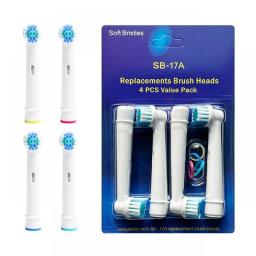 4pcs Electric Whitning Toothbrush Replacement Brush Heads For Braun Oral B Toothbrush Head For Oral B 3D Toothbrush Head Nozzle