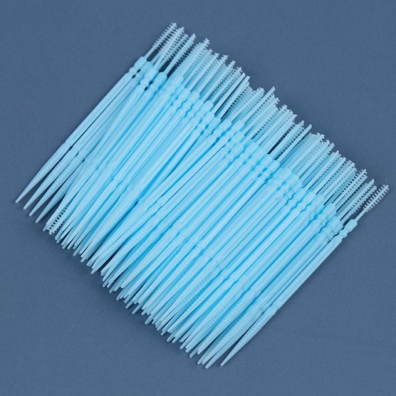 100 PCS Pick Interdental Brush Double-Head Brush For Teeth Cleaning Toothpick Oral Care Tool Toothpick Dental Floss