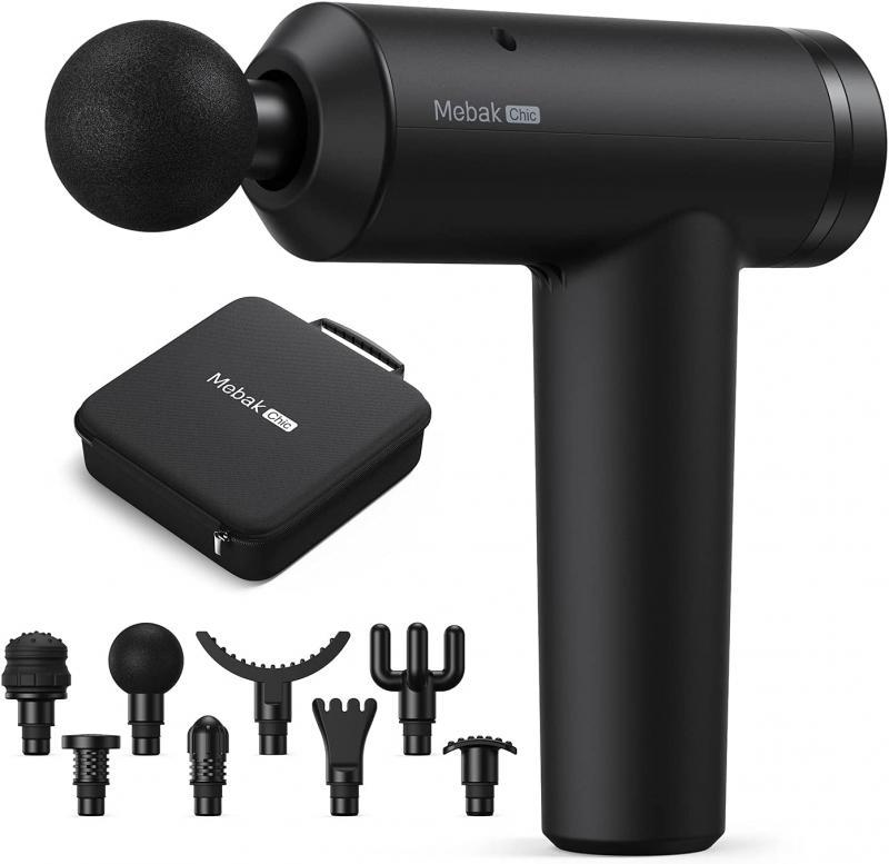 Mebak Chic Massage Gun Deep Tissue Powerful 3000rpm Handheld Percussion Muscle Massager with 2000mAh Battery for Muscle Pain