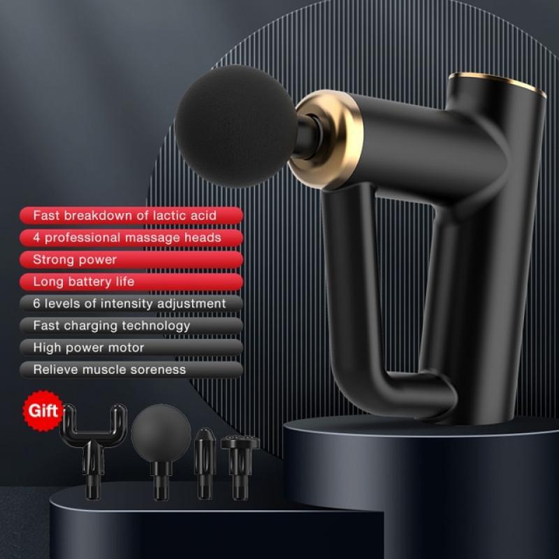 Sanlefit Portable Massage Gun For Body Neck Back Relaxation Deep Tissue Muscle Pain Relief Percussion Pistol Massager Fitness