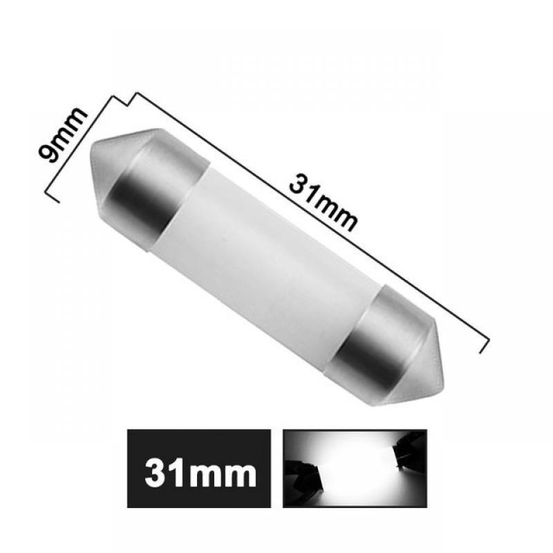 1 Pieces C5W LED Bulb Festoon 31mm 36mm 39mm 41mm C10W COB 12V 6500K White Car Interior Reading Light Trunk License Plate Lamp