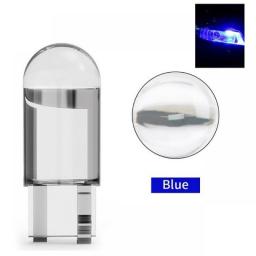 Car LED T10 W5W Canbus Glass COB 6000k Reading Dome Lamp Marker Wedge License PlateLight Bulb 168 194 192 DC 12V White Blue Red