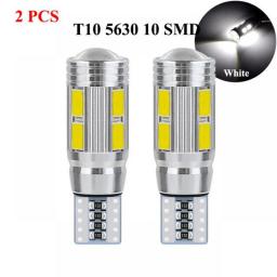 2x T10 W5W Car LED Signal Bulb Canbus Auto Interior Light License Plate Reading Turn Wedge Side Parking Reverse Brake Lamp 10SMD