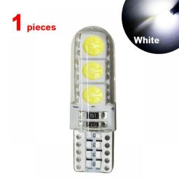 1x T10 W5W Car LED Bulb Turn Signal Light Auto Interior Dome Reading Light License Plate Wedge Side Super Bright White 12V 6SMD