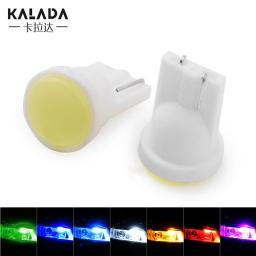 10x Pcs COB T10 W5W 3D 194 168 Side Marker Car LED Bulb Green Red Blue Amber Auto Wedge License Plate Lamp Dome Lights 12V DC