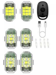Strobe Light  Motorcycle Led Flash Anti-collision Warning Lamp Waterproof Wireless Remote Control For Car Bike