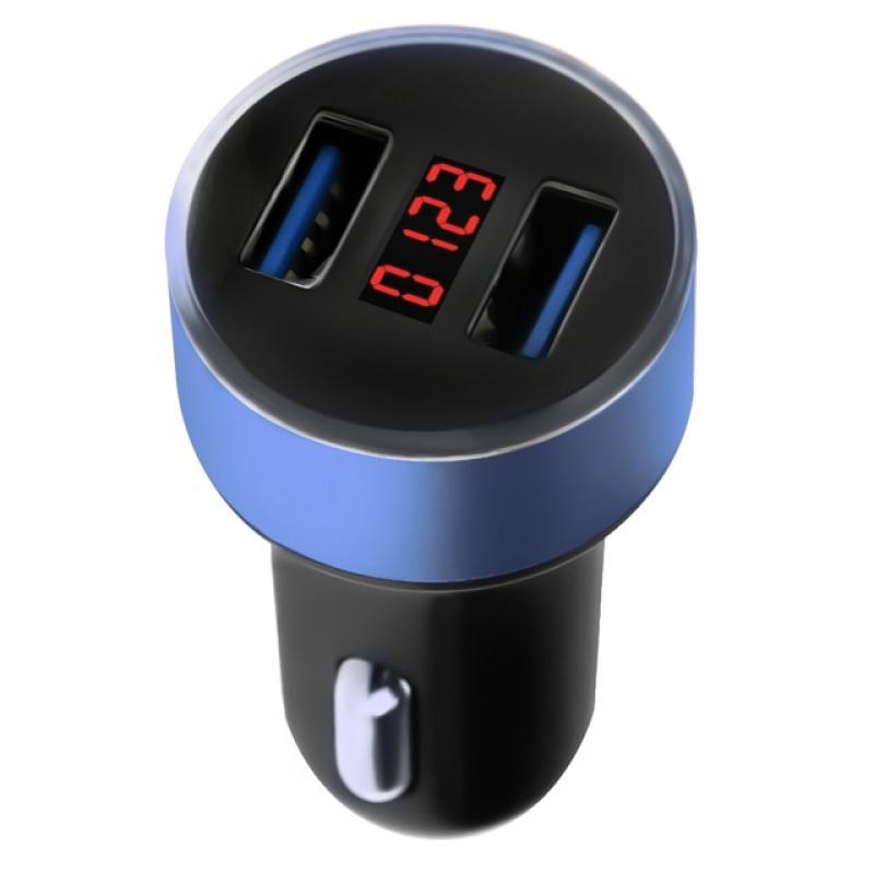 Car Charger Dual USB 3.1A Adapter Cigarette Lighter LED Voltmeter For All Types Mobile Phone Charger Smart Dual USB Charging