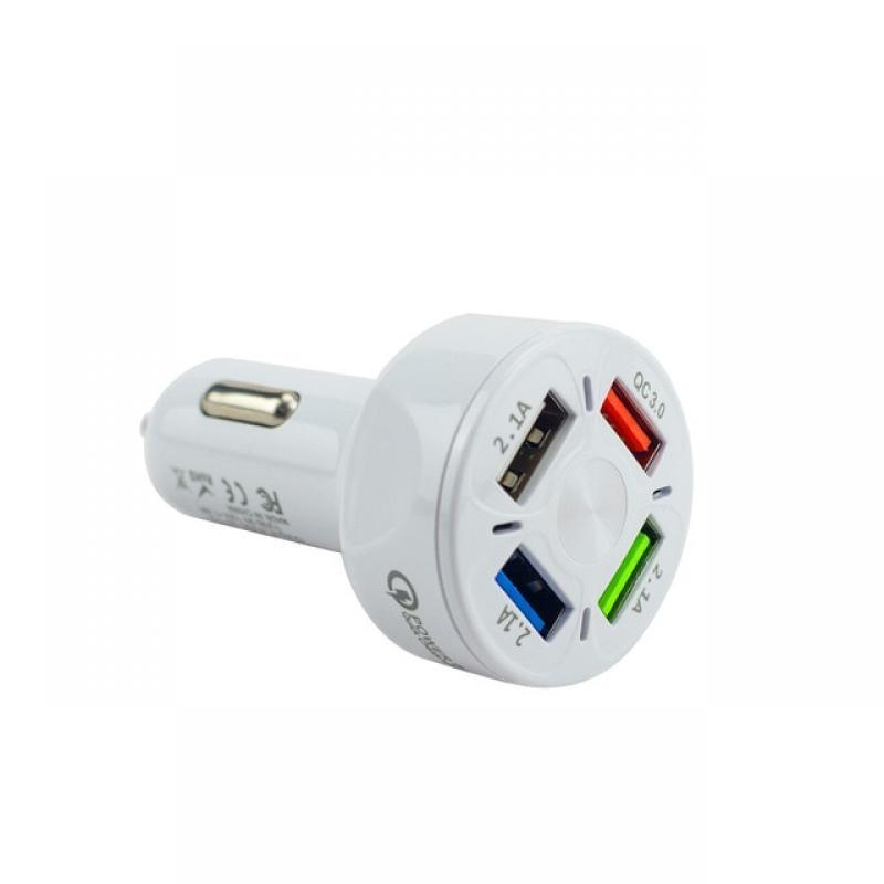 4Ports USB Car Charge 35W Mini Fast Charging for IPhone 11 Xiaomi Huawei Mobile Phone Charger Adapter Cargador Coche Usb