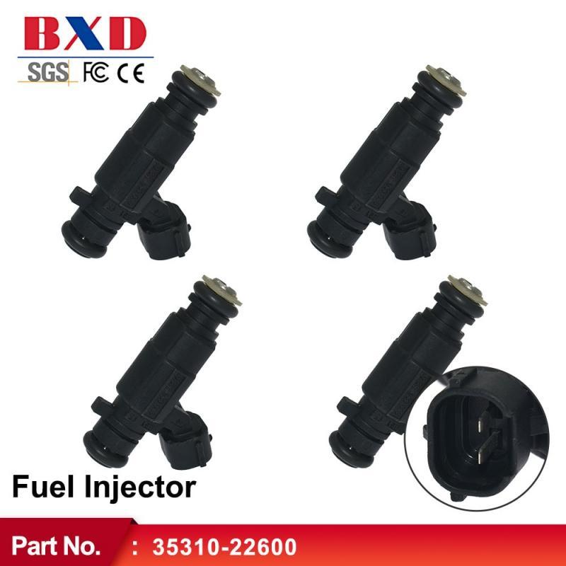 4x Flow Matched Fuel Injectors 35310-22600 For Hyundai Accent 1.5 1.6L SOHC/DOHC L4 1999-2005 Elantra Tucson Tiburon 3531022600