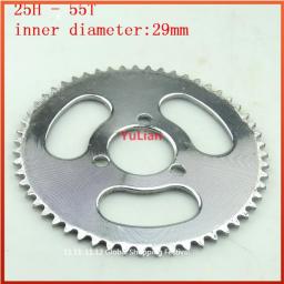 25H 55T  Tooth 29mm 2 Stroke Mini ATV Rear Chain Gear Sprocket Plate For 47cc 49cc Pocket Bike Quad 4 Wheeler Scooter