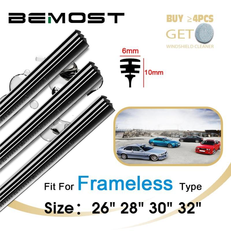 2PCS DIY Cut Car Frameless Wiper Blade strips 6mm Windshield Wipers Refill Natural Rubber strip 26